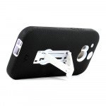 Wholesale HTC One M8 Armor Hybrid Case with Stand (Black White)